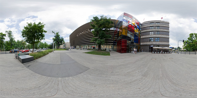 panorama sferyczna centrum handlowego Renoma we Wrocławiu